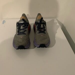 Hoka Gray and Purple Athletic Shoes